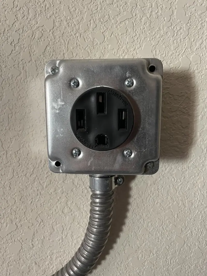 NEMA 14-50 outlet installed for Smart Home Electrical in Conley